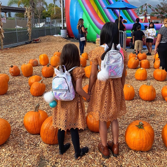 NWT JUSTICE initial “A” Unicorn Mini Backpack - Picture 4 of 12